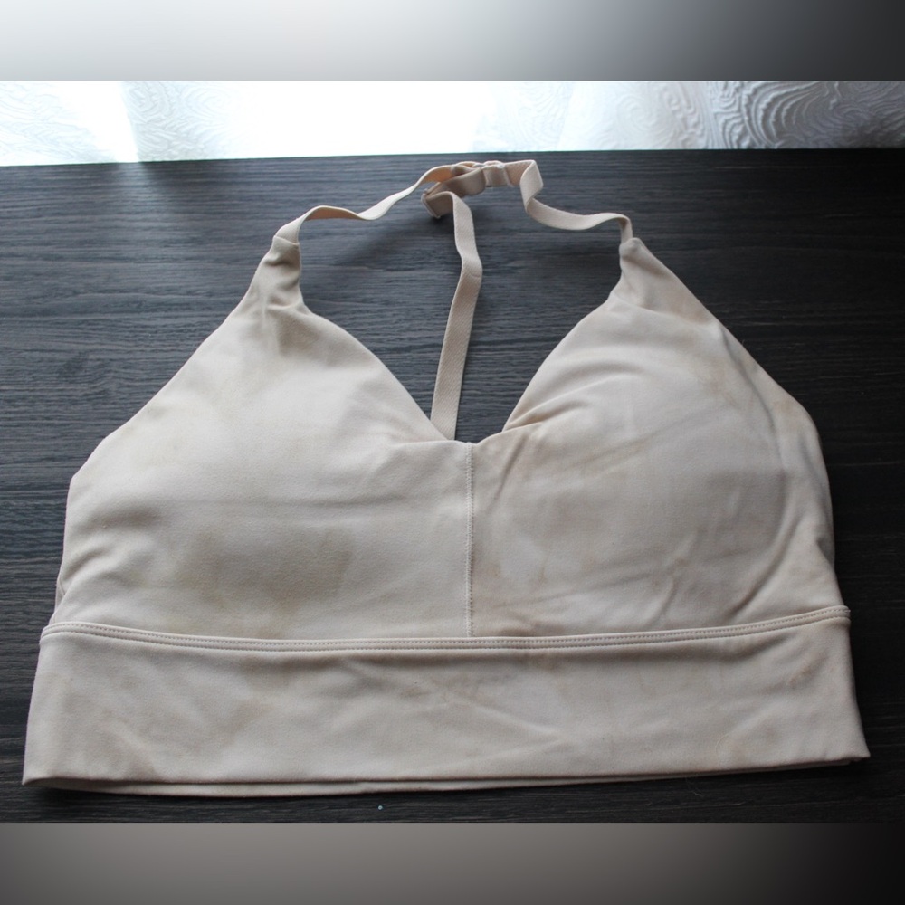 Alphalete Beige Halter Bralette